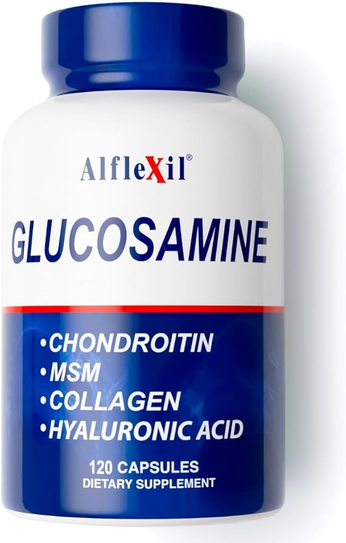 Glucosamine Chondroitin &amp Collagen Supplement Gluten Free Supports Joints Bones &amp Knees Includes MSM &amp Hyaluronic Acid for Mobility &amp Joint Health Cream + Capsule Bundle