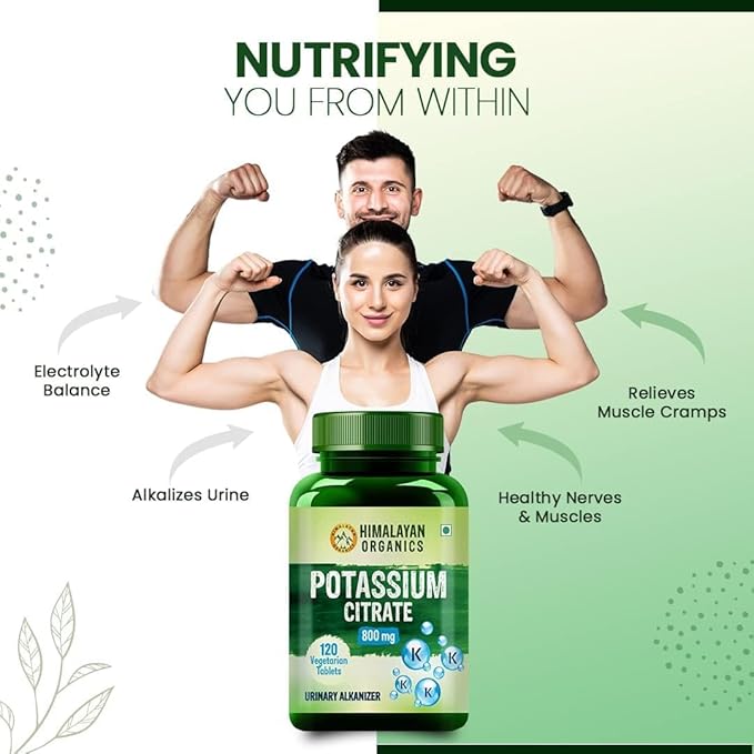 Potassium Citrate 800mg (120 Veg Tablets) 100% Herbal with NO Known Side Effects - by pharmacylife