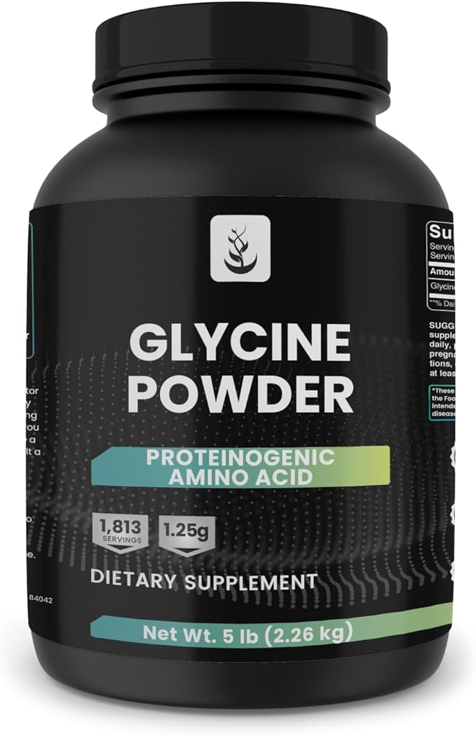 PURE ORIGINAL INGREDIENTS Glycine Powder 5 lb No Magnesium or Rice Fillers Lab Verified