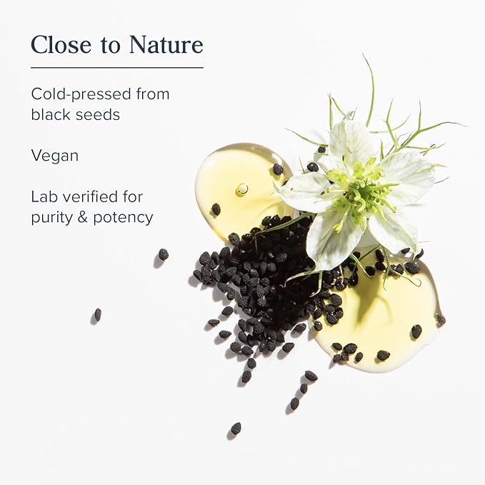 HERITAGE STORE Black Seed Oil w/ 3% Thymoquinone Omega 6 9 - Nigella Sativa Liquid Oil Cold Pressed from Black Seeds Joints Digestion and Immune Support Vegan 60-Day Guarantee 30 Serv 1 fl oz