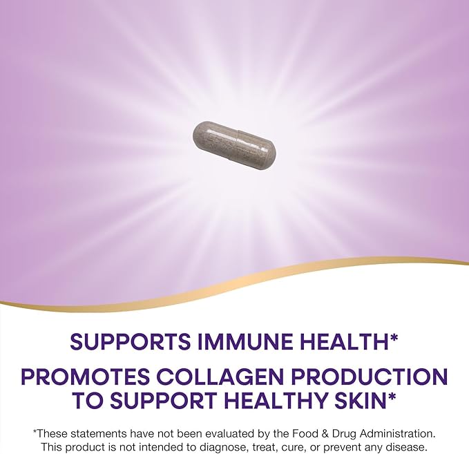 Nature's Way Extra Strength(1) Vitamin C with Rose Hips Supports Immune Health* Collagen Production* High Potency Vitamin C 250 Capsules (Packaging May Vary)