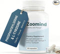 Zoomind Brain Supplements for Focus and Clarity Brain Health with Omega-3 Phosphatidylserine (PS) and L-Tyrosine. Supports Healthy Brain Function 60 Capsules