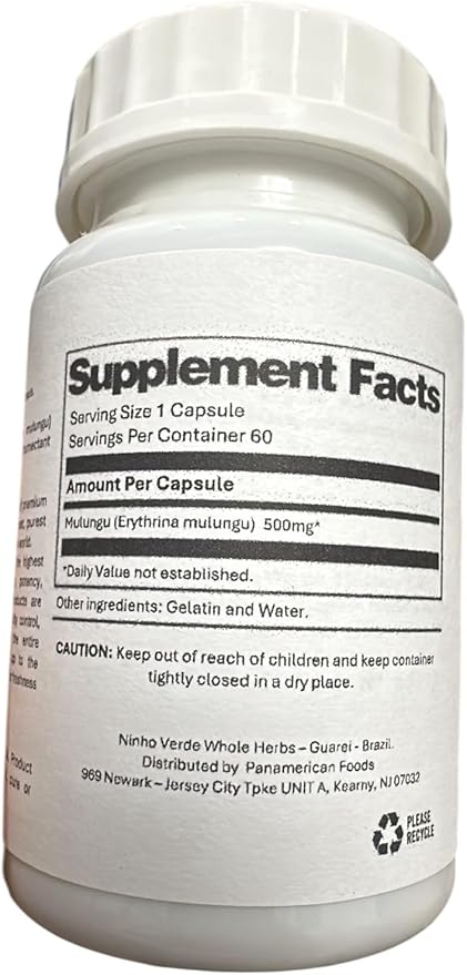 Mulungu (Erythrina Mulungu) 500 Mg - 60 Capsules Fitogreen