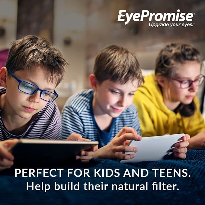 EyePromise Screen Shield Teen Eye Vitamin - 30-Count 30-Day Supply - Chewable Eye Supplement for Kids with Zeaxanthin Lutein Zinc &amp Vitamins for Tired Strained Eyes