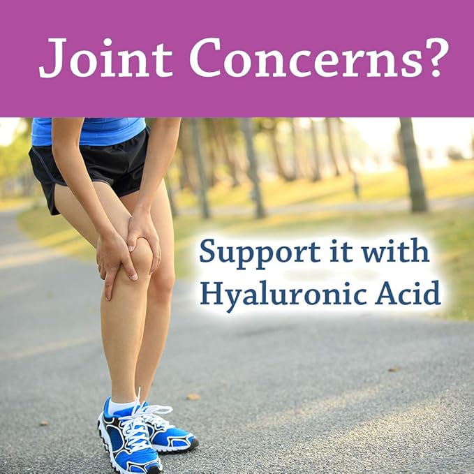 Hyalogic Synthovial Seven Hyaluronic Acid Liquid &amp Resveratrol Capsules - HA Joint Support - Vegan - 1 oz