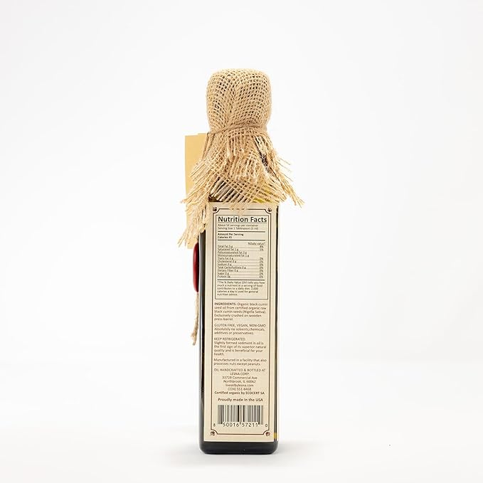 Certified Organic Black seed (Cumin) Oil. Fresh Raw Cold-Pressed Oil by Live Oil by Lesna. 8.45 Oz