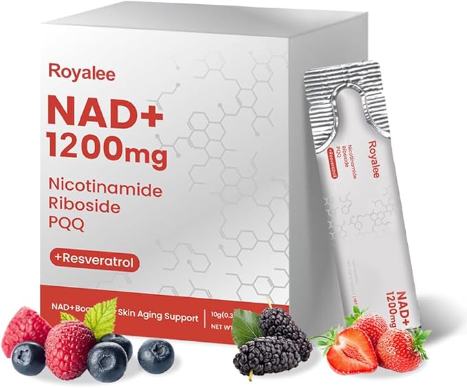 NAD Supplement 1200mg Synergistic Blend with Nicotinamide Riboside PQQ &amp Resveratrol - Premium Anti-Aging Supplement for Cellular Energy Mental Clarity and Longevity (30 Packets)1