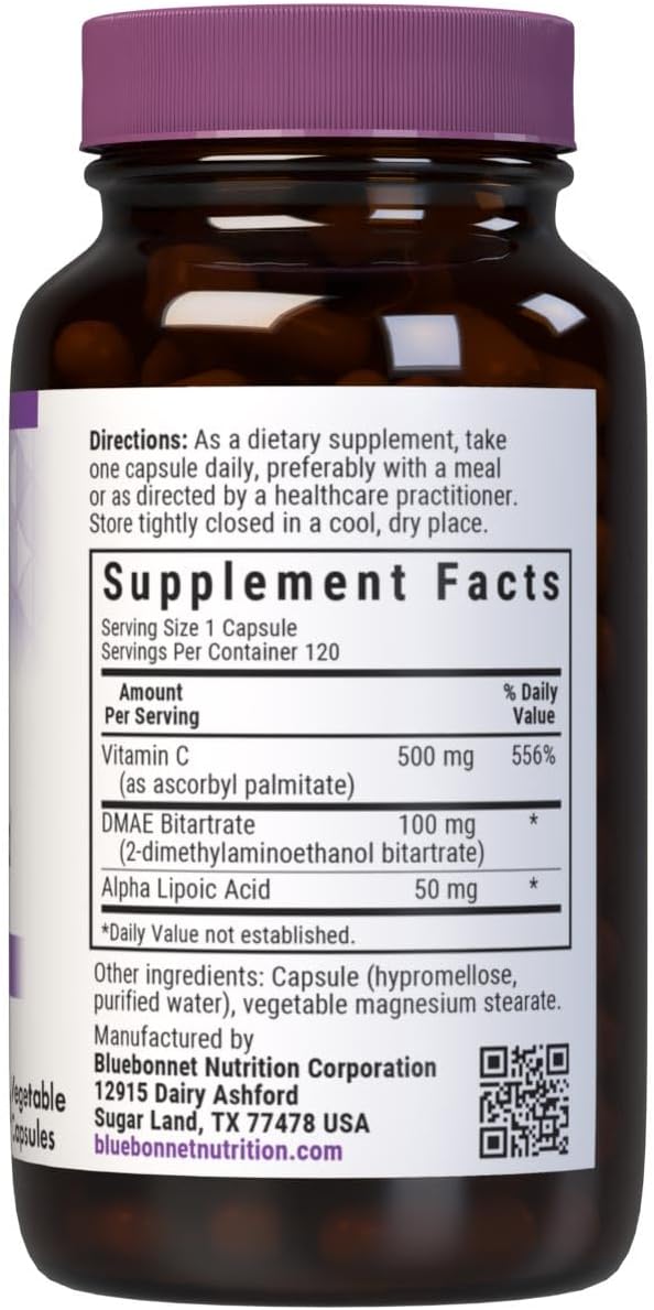 BlueBonnet Age-Less Skin Formula Capsules White Vegetable 120 Count