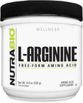 NutraBio L-Arginine Supplement 750mg – Nitric Oxide Precursor Supports Blood Flow Vascular Health and Muscle Growth 250g