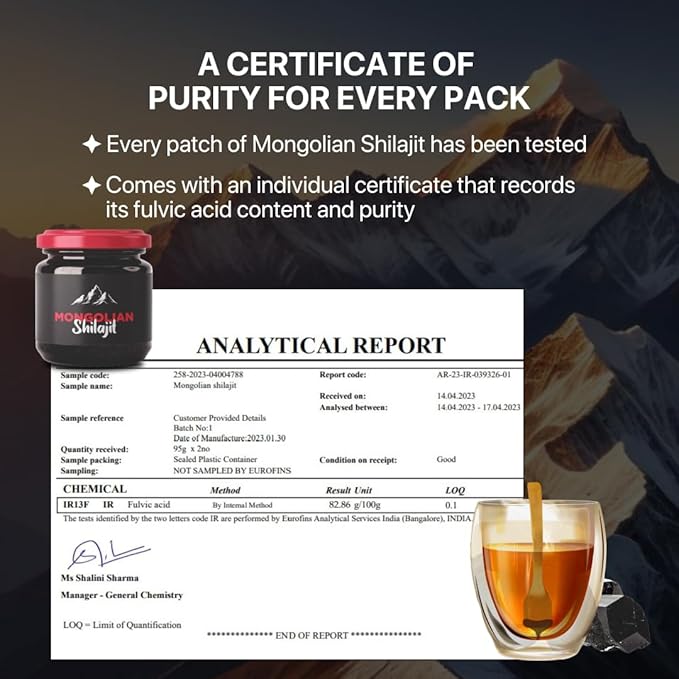 AMU NUTRITION Pure Organic Mongolian Shilajit Resin - Himalayan Shilajit Supplement for Men and Women 100% Pure Natural and Black Shilajit Resin - Natural Source of Fulvic Acid (50 Gram)