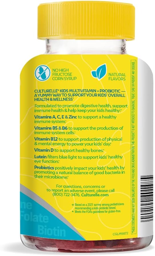 Culturelle Pro Strength Daily Probiotic Digestive Health Capsules 60 Count Kids Probiotic Gummies Peach-Orange &amp Mixed Berry 60 Count