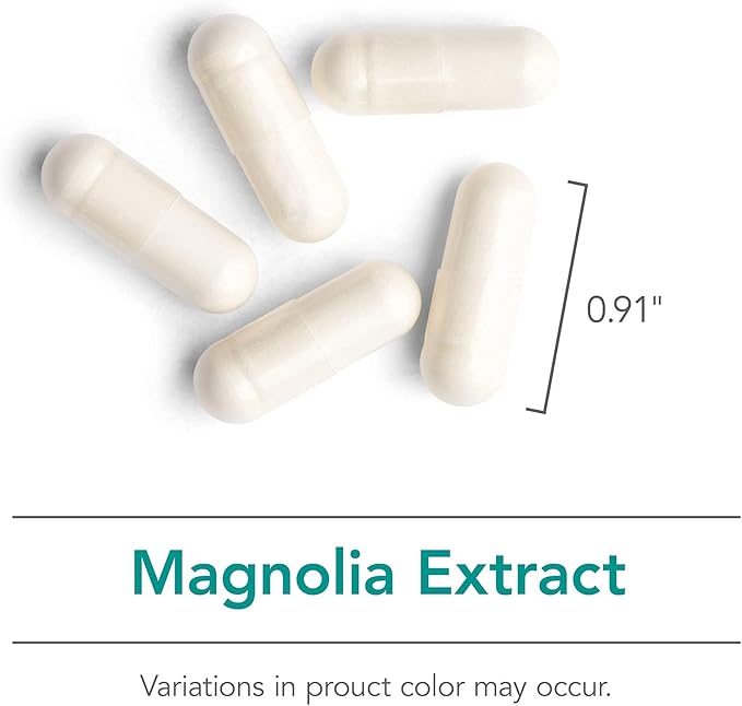 Allergy Research Group Nutricology Magnolia Extract Supplement - Stress &amp Sleep Support Magnolia Bark Honokiol Magnolol Cortisol Manager Vegetarian Capsules - 120 Count