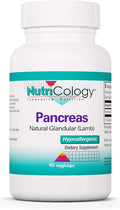 Nutricology Pancreas Lamb - Freeze Dried Pancreas Tissue - Supports Digestive System - Hypoallergenic Formula - 90 Servings - 90 Count
