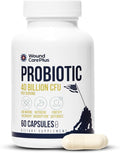 Wound Care Plus Probiotic 40 Billion CFU - 10-Strain Blend with Lactobacillus &amp Bifidobacterium - Supports Digestive &amp Immune Health - 60 Capsules - Non-GMO Gluten-Free