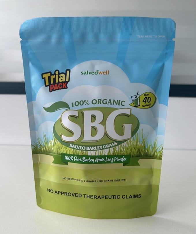 Salveo Barley Grass Powder in Trial Pack 80grams 100% Pure and Organic