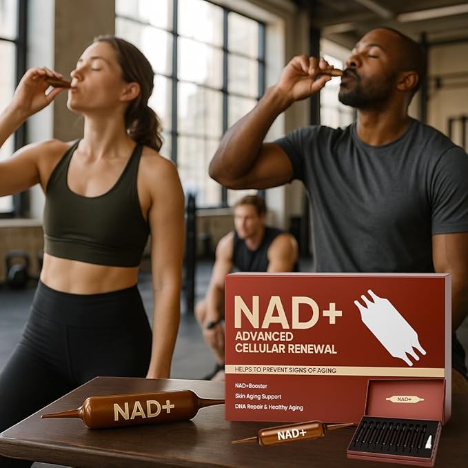 NAD Advanced Cellular Renewal - 1200mg NAD Supplement for Skin Aging Support Energy &amp Focus - 10 Vials (1)