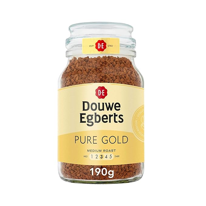 Douwe Egberts Pure Gold Instant Coffee Medium Roast 6.7-Ounce 190g (Packaging May Vary)