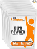 BulkSupplements.com DL-Phenylalanine Powder - DLPA Powder Phenylalanine Supplement - Unflavored &amp Gluten Free 500mg per Serving 1kg (2.2 lbs) (Pack of 5)