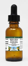 MSM &amp White Willow Bark Combination Glycerite Liquid Extract (1:5) - Mint Flavored (1 oz ZIN: 522756)