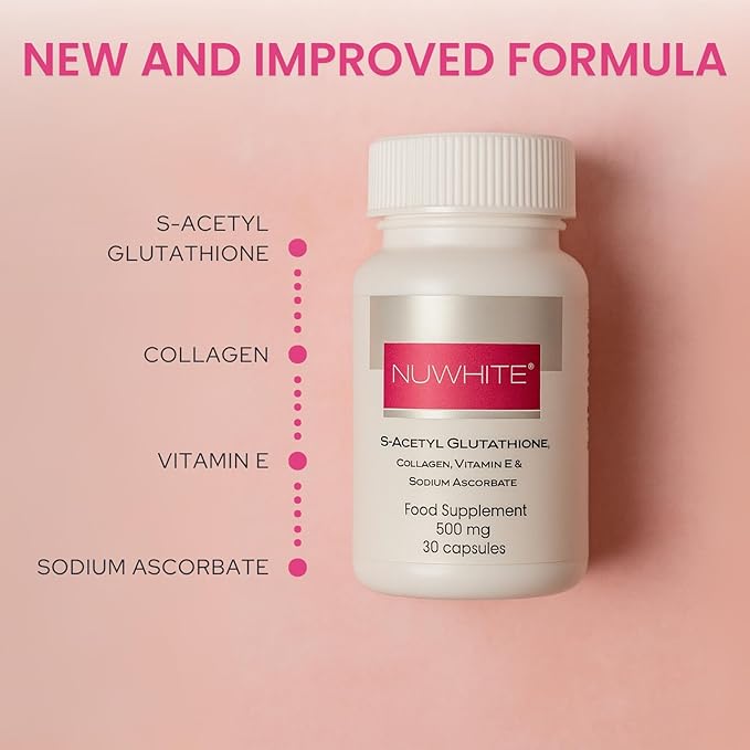 S-Acetyl Glutathione – New Improved Formula for Radiant Even-Toned Skin | Premium Supplement for Daily Wellness &amp Glow - 30 Caps x 3 Bots