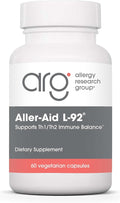 Allergy Research Group Aller-Aid L92 Supplement - with Lactobacillus Acidophilus Indian Frankincense Boswellic Acid Vegetarian Capsules - 60 Count