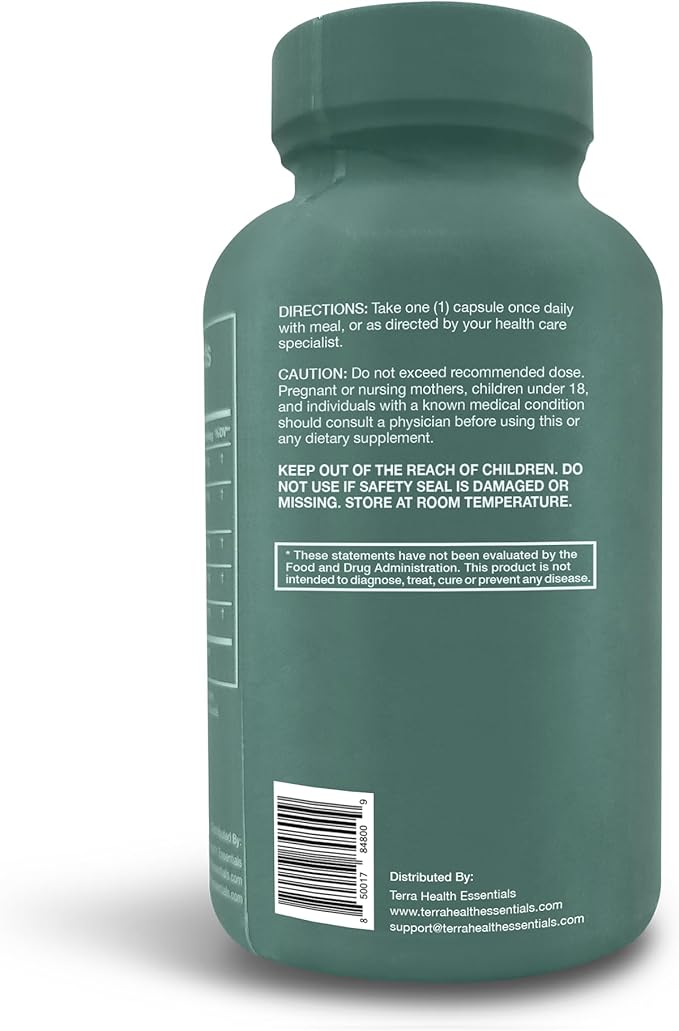 Terra Health Essentials Digestive Catalyst | Reduce IBS | Amylase Protease &amp Glucoamylase (1 Bottle 60 Capsules)