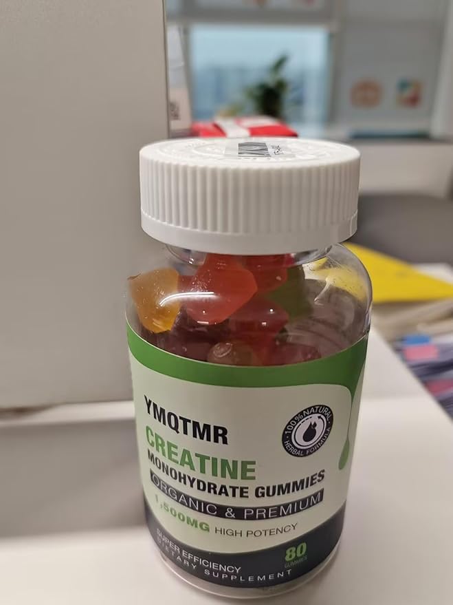 Creatine Monohydrate Gummies - 80 Count - Unisex Fitness Booster for Muscle Power -Energy Revival