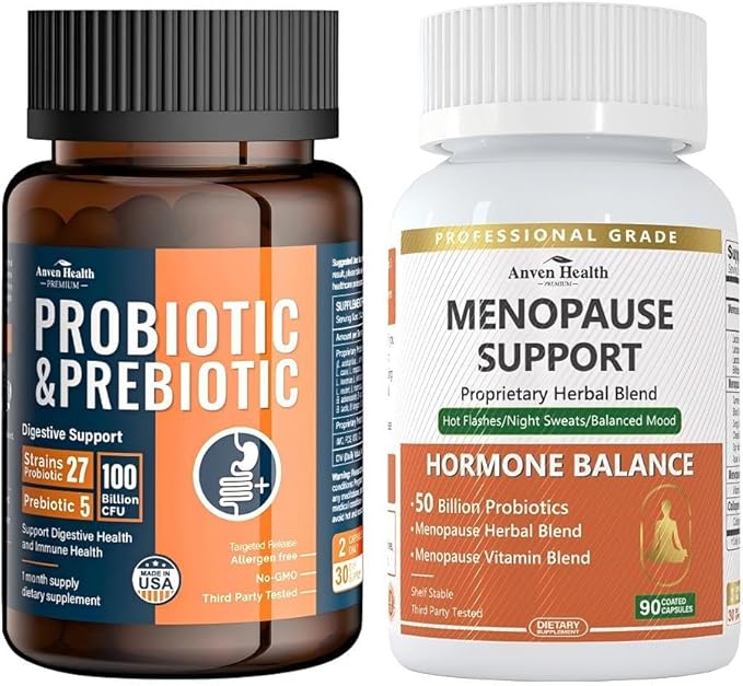 100 Billion Probiotics for Men and Women Menopause Supplements for WomenVitamin D3 &amp B6