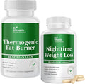 DR VITAMIN SOLUTIONS Thermogenic Fat Burner &amp Nighttime Weight Loss Pills for Women Waist Trimmer &amp Supplements for Bloating for Women &amp Men 120 Capsules