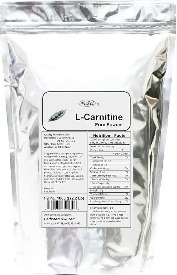 L-Carnitine Pure Powder Energy (454g (1.0 Lb))