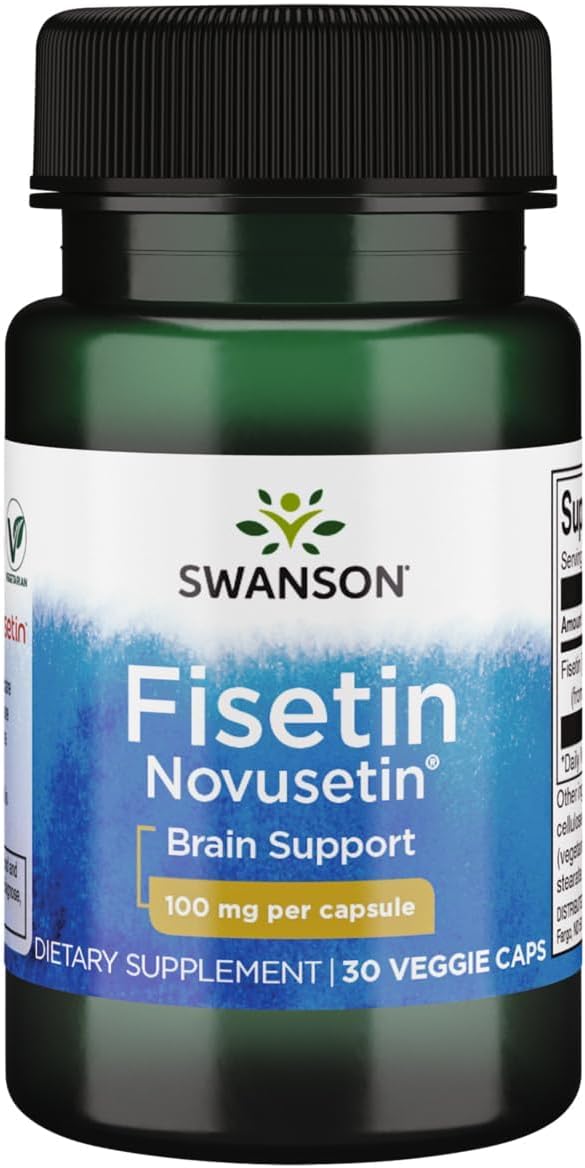 Swanson Fisetin Molecularly Similar to Apigenin Luteolin and Quercetin 100 Milligrams 30 Veg Capsules