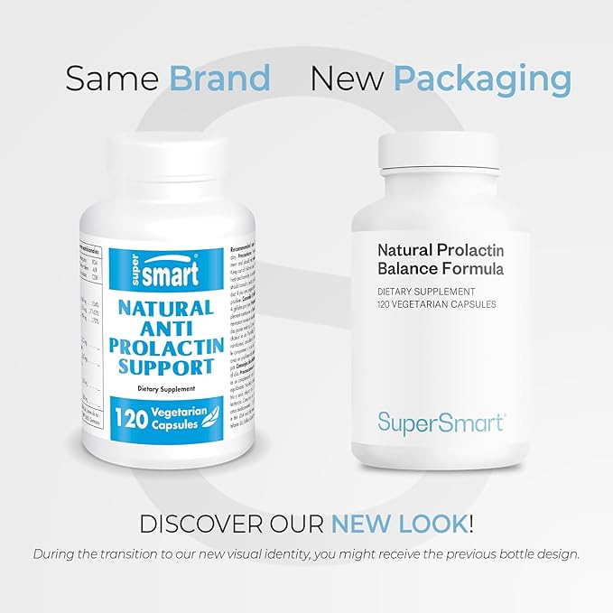 Supersmart - Natural Prolactin Balance Formula - with p5p Vitamin B6 Maca Root Ashwagandha | Gluten Free - 120 Vegetarian Capsules