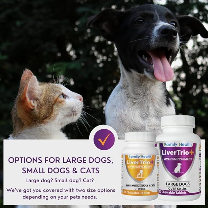 Comprehensive Liver Support Supplement for Smaller Dogs. Flavorful Chewable Tablets Combining Same SPC Silybin A+B + Glutathione 30Ct (Small - Medium)