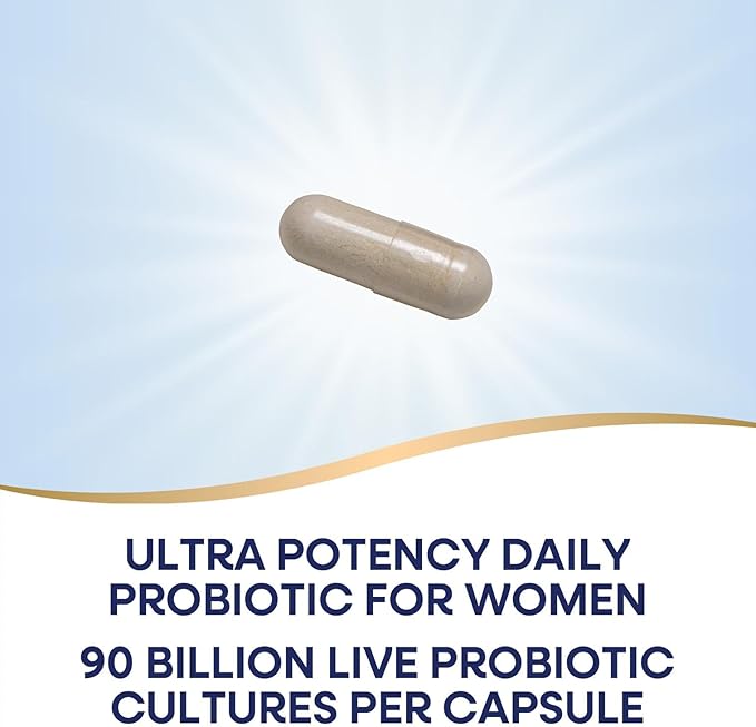 Nature's Way Fortify Optima Probiotic for Women Ultra Potency Probiotic for Vaginal Health* 90 Billion Live Cultures Supports Digestive Balance and Immune Health* 30 Capsules (Packaging May Vary)