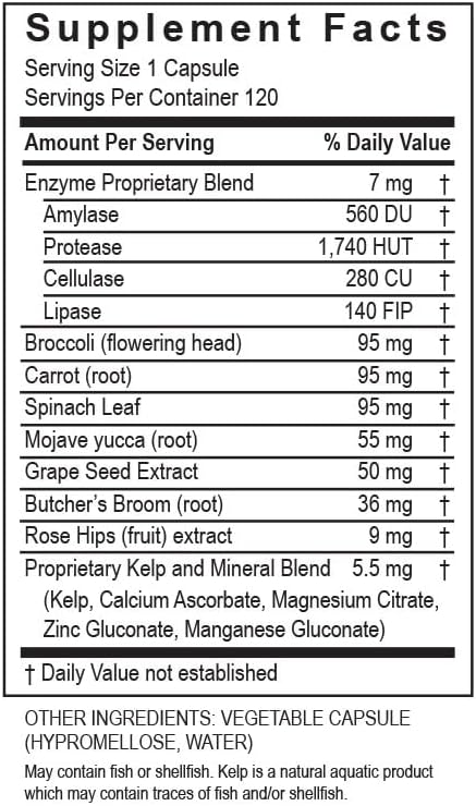 TRANSFORMATION THE GENESIS OF GOOD HEALTH RepairZyme High-Potency Digestive Enzyme Blend Natural Supplement with Herbal Extracts &amp Essential Minerals for Gut Digestion &amp Overall Wellness 120