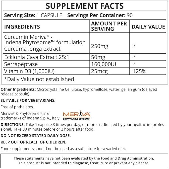 Serranol | Health &amp Recovery Enzyme Supplement | 90 Caps