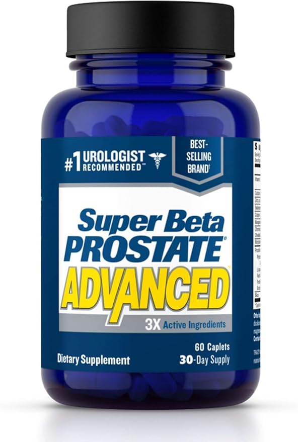Super Beta Prostate Advanced Prostate Supplement for Men – Reduce Bathroom Trips Promote Sleep Support Urinary Health &amp Bladder Emptying. Beta Sitosterol not Saw Palmetto. (60 Caplets 1-Bottle)