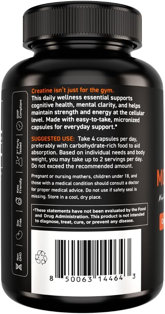 Vital Vitamins Resveratrol 60 ct + Creatine Capsules 120 ct