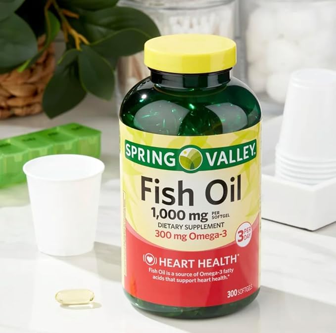 Spring Valley Fish Oil Softgels 1000 mg 300 Count Sticker Sticker