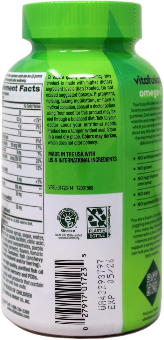 Vitafusion Omega-3 wJlCc Gummies - 120 Count (4 Pack)