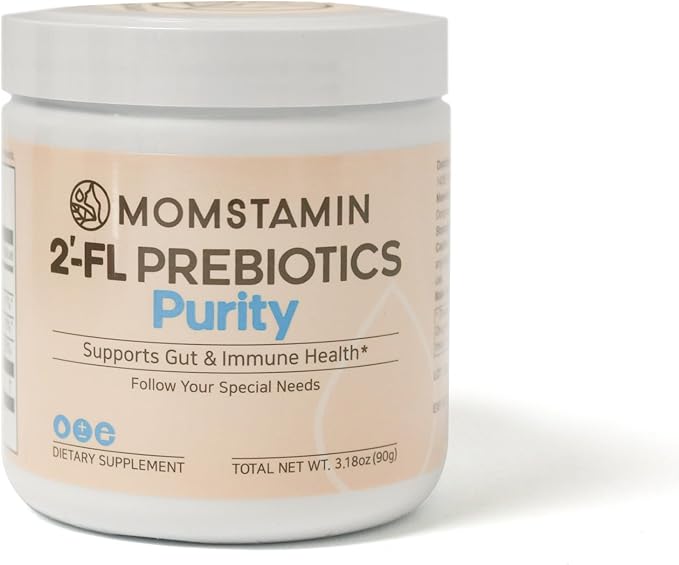 MOMSTAMIN Purity HMO Human Milk Oligosaccharide (HMO 2'-FL) Prebiotic Powder Feed Probiotics for Immune Support Healthy Gut Digestive Health GRAS Approved (90 Servings 3 Months)