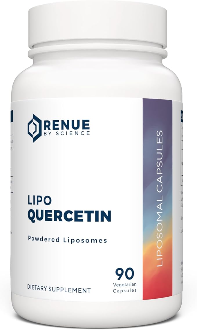 Renue By Science Quercetin | High Strength Liposomal Quercetin Supplements | 90 Quercitin Capsules - 150mg Quercetin per Serving | Non-GMO | Made in the USA &amp Third-Party Tested
