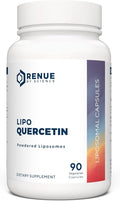 Renue By Science Quercetin | High Strength Liposomal Quercetin Supplements | 90 Quercitin Capsules - 150mg Quercetin per Serving | Non-GMO | Made in the USA &amp Third-Party Tested