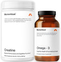 Momentous Creatine Monohydrate Powder &amp Omega-3 Fish Oil 1600 mg - Daily Omega-3 Supplement for EPA &amp DHA -Supports Strength Lean Muscle Recovery &amp Joint Health - NSF Certified for Spo