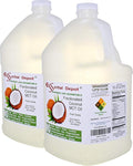 Coconut Oil - Fractionated - MCT (medium-chain triglycerides) - 2 x 1-Gallon (256 oz) - liquid - Food Grade - Safety Sealed Resealable HDPE Container Microwave Safe (remove foil seal) Freezer Safe