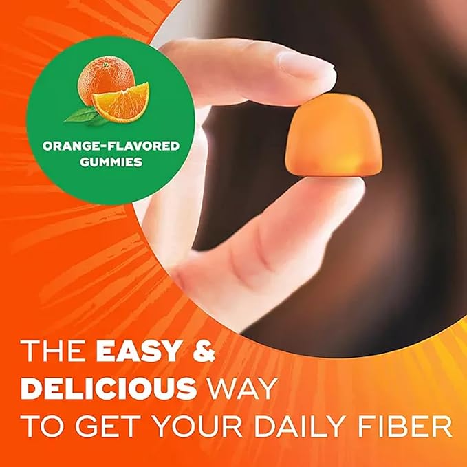 Meta-mucil Fiber Gummies (150 Count.) No Sugar Added 5g Prebiotic Plant-Based Fiber Orange Flavor Supports Digestive Health