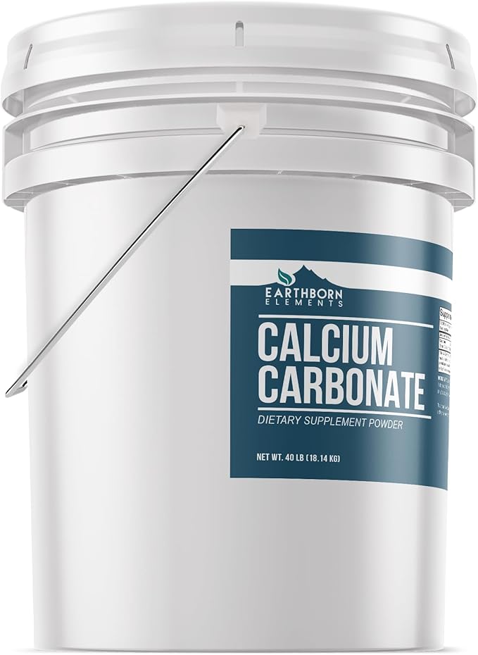 Calcium Carbonate Powder 5 Gallon Bucket Limestone Powder Toothpaste Additive (640 Ounce)