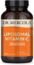 Dr. Mercola Liposomal Vitamin C - Brain Heart Eye &amp Immune Support - Provides 1000 mg of Bioavailable Vitamin C - Non-GMO Gluten-Free &amp Soy-Free - 180 Capsules (90 Servings)