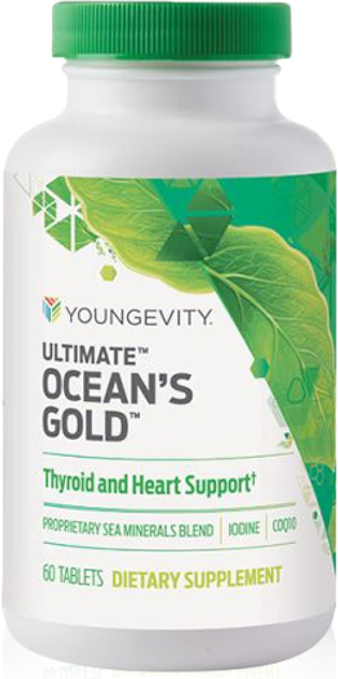 Youngevity Ultimate Ocean's Gold – Supports Thyroid Health Heart Function and Hormone Balance with Ocean-Derived Nutrients - 60 Tablets (Pack of 1)