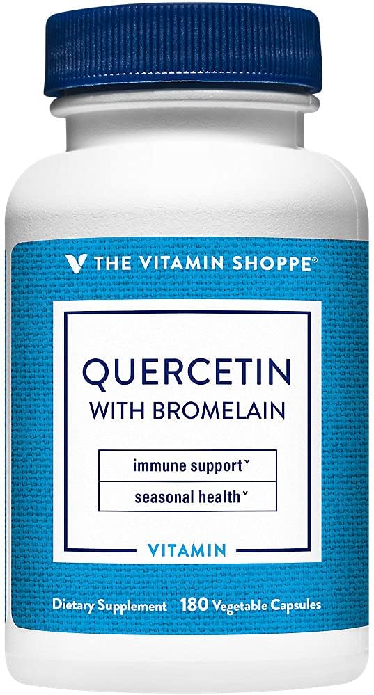 The Vitamin Shoppe Quercetin with Bromelain Antioxidant That Supports (180 Capsules)